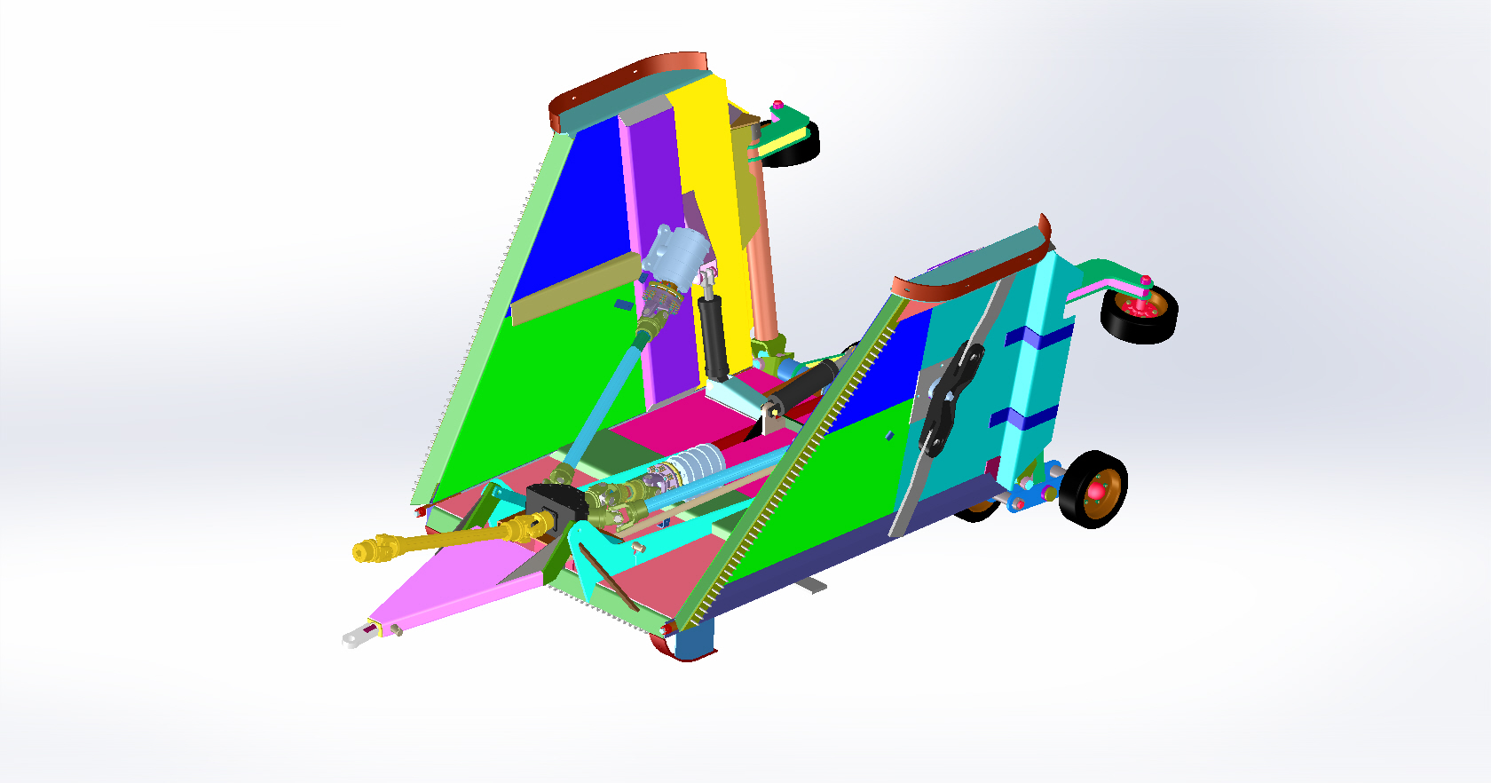 可折叠拖车式割灌机